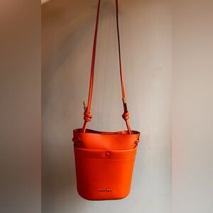 Orange Crossbody Bucket Bag